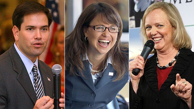 Rubio, O'Donnell, Whitman split