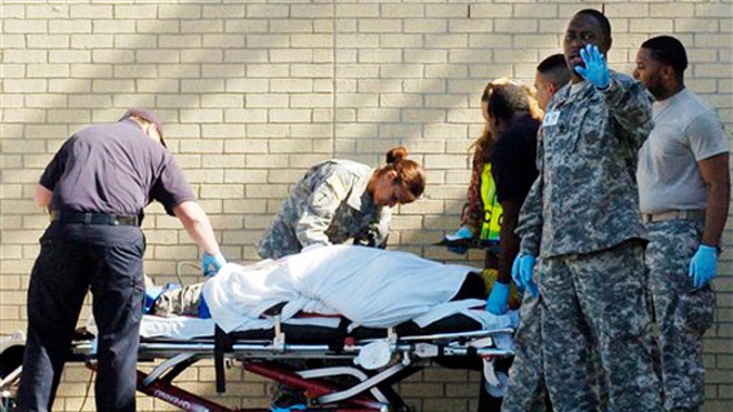 Emergency personnel at Fort Hood