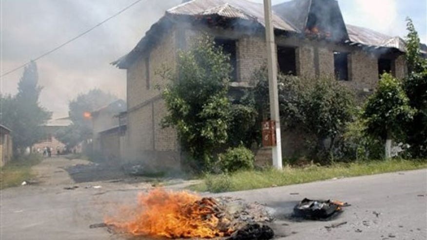 Kyrgyz home burns