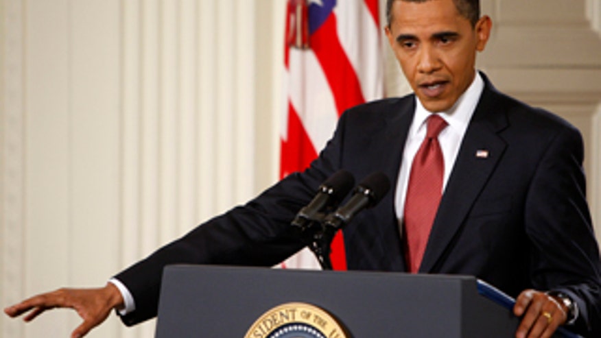 July 22, 2009: President Obama speaks to reporters at the White House. (AP Photo)