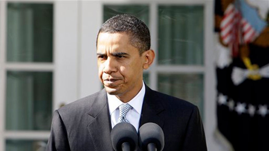 President Obama in the Rose Garden