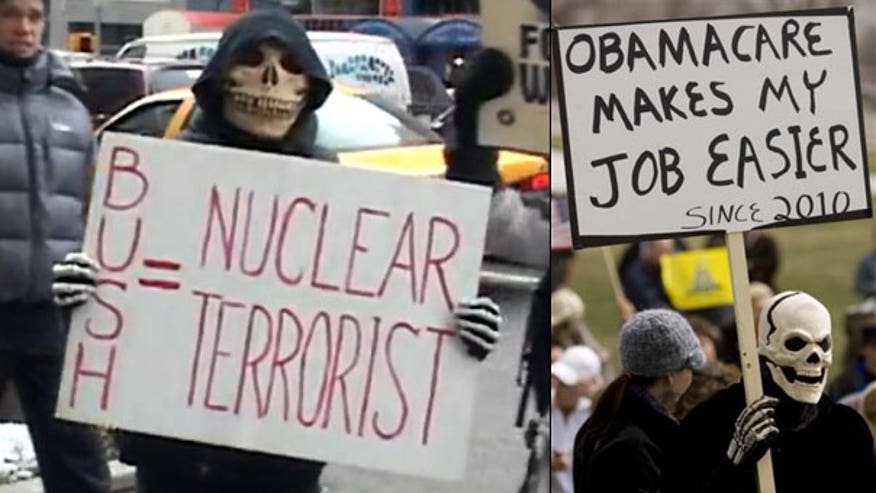 Bush and Obama Protesters