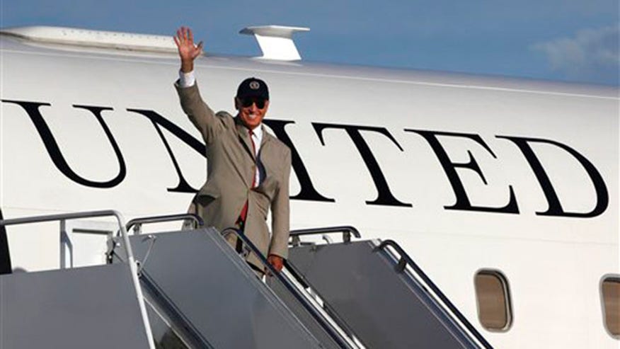 Joe Biden getting off plane in Japan