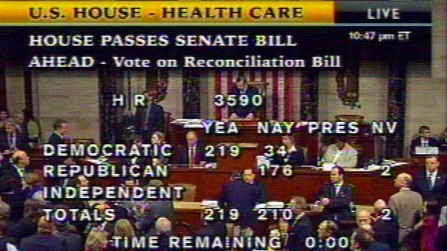 CSPAN image of House health tally