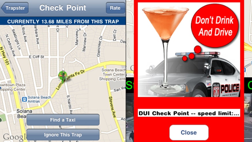 DUI checkpoint apps
