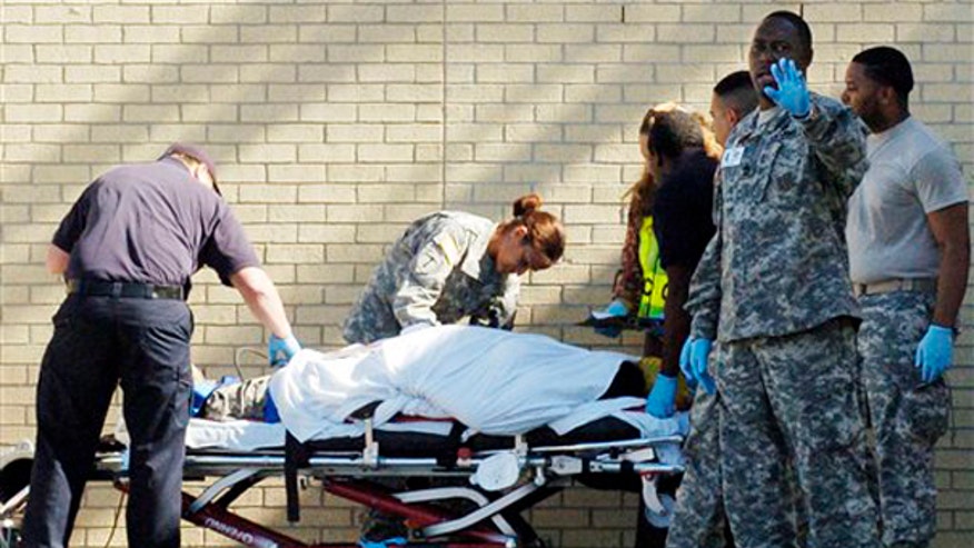 Emergency personnel at Fort Hood