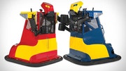 Rock 'Em Sock 'Em Robots has nothing on these. Arriving in a package weighing  lbs. (!), these Robot Boxing Machines take recreational robot warfare to a new level.