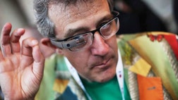 A special prototype version of Google Glass for eyeglass wearers was spied on the faces of at least four engineers and developers at the Google I/O conference.