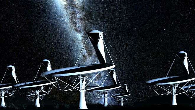 SKA dishes by night