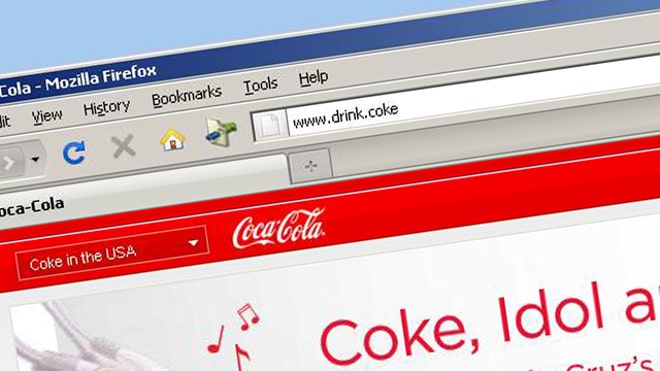 drink.coke top-level domain name