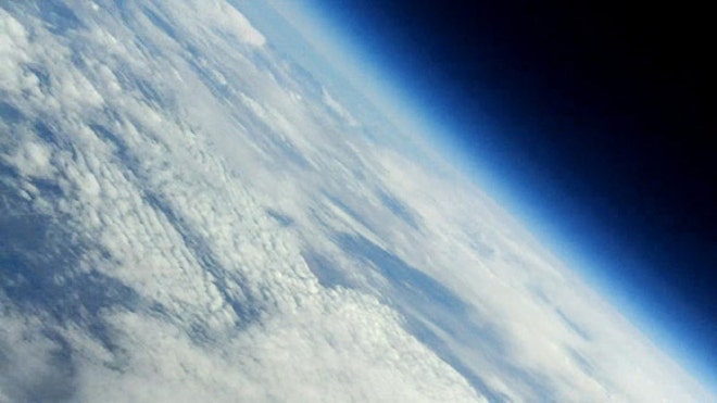 Paper Airplane Views Space