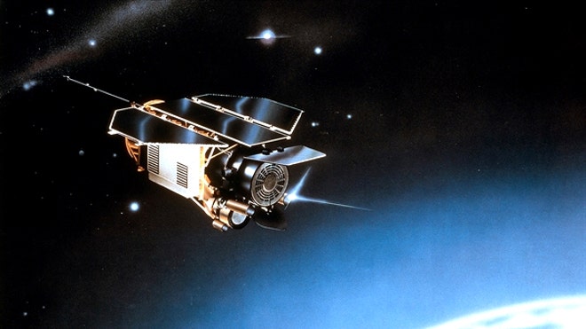 ROSAT satellite in space - artist's illo