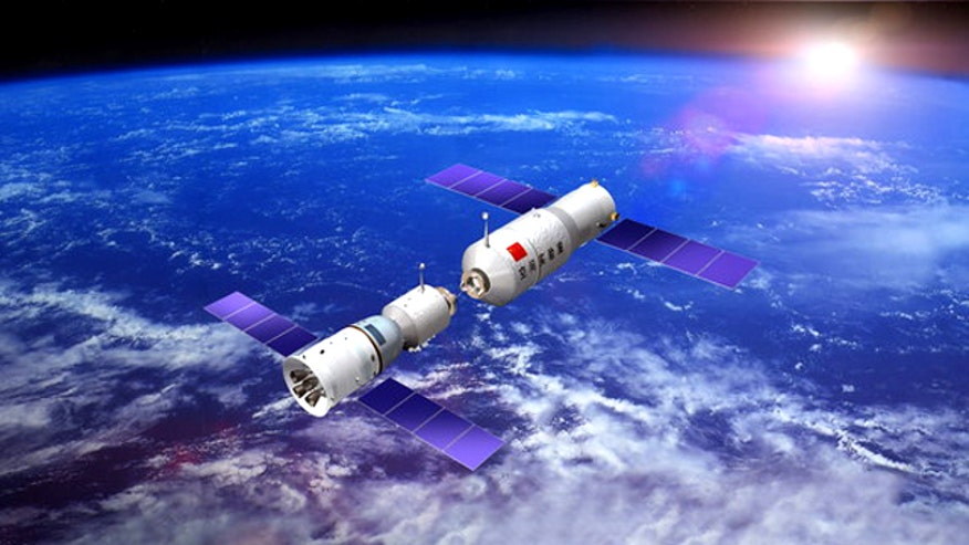 china space station docking illo