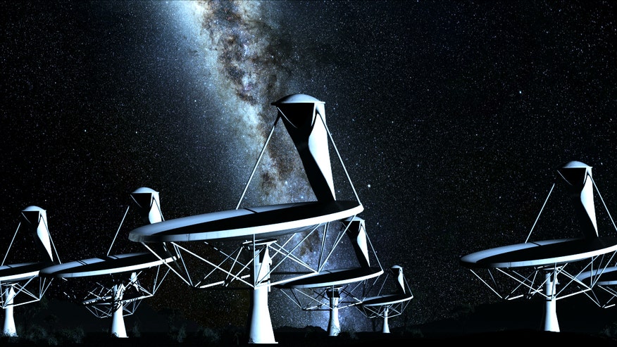 SKA dishes by night