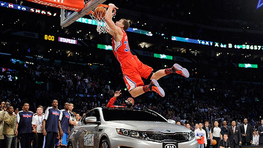 Blake Griffin dunks over car