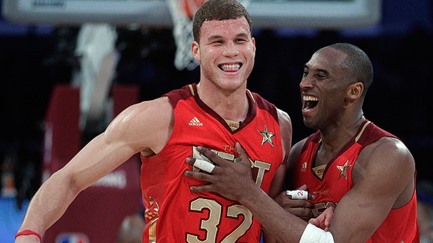 Kobe and Griffin celebrate at NBA all star