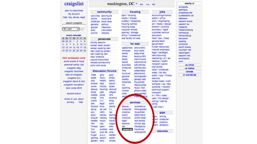 Craigslist Shuts Down Adult Services Section | Fox News