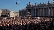 Pope Benedict XVI recalled moments of 'joy and light' during his papacy but also times of great difficulty in an emotional, final address before an estimated crowd of , in St. Peter's Square.