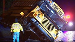 >Several sorority sisters from the University of Delaware were injured Thursday night when the bus taking about 40 people to a party during homecoming week overturned in a crash with a tractor trailer, authorities said.