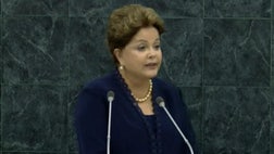 Brazil’s president lashed out at the United States Tuesday at the U.N. General Assembly meeting in New York, saying the NSA meddling in the lives and affairs of other countries is an “affront.”