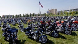 >Throw on some leather, tie on your bandana and jump on your hog.