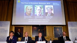 Americans Eugene Fama, Lars Peter Hansen and Robert Shiller won the Nobel prize for economics on Monday for developing new methods to study trends in asset markets.