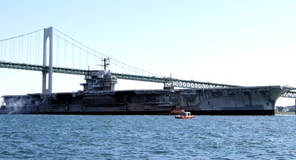 USS Forrestal, the Navy's first supercarrier, sold for 1 cent