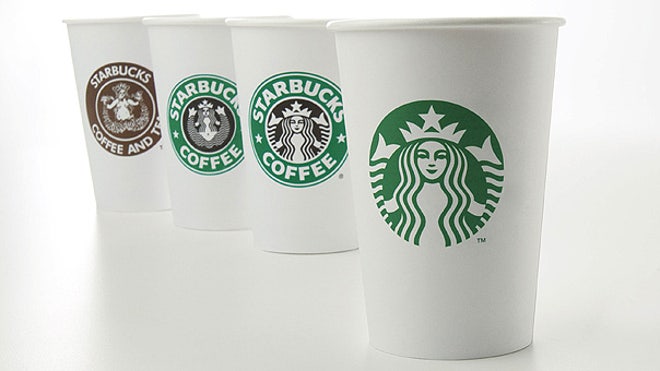New Starbucks logo on cup