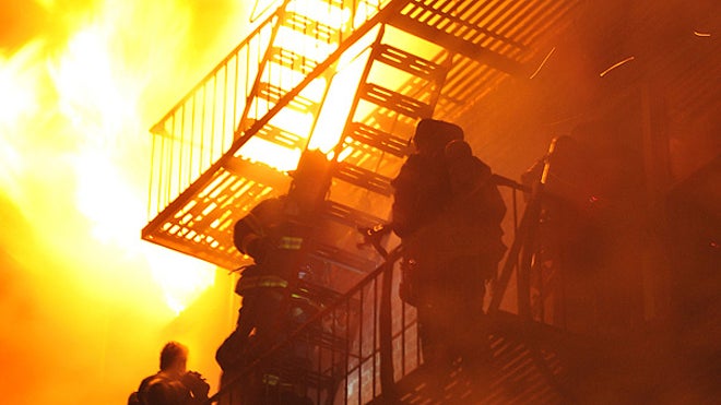 Firefighters in NYC apartment blaze