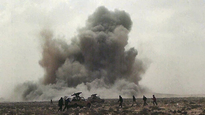 NATO Airstrike in Libya AP