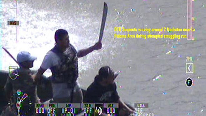 Mexican drug traffickers w machete
