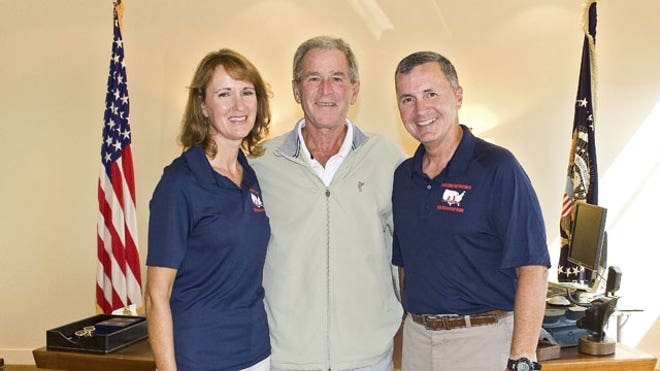 The Richers With President George Bush