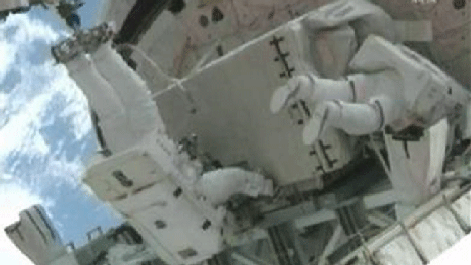 Final space walk of shuttle era