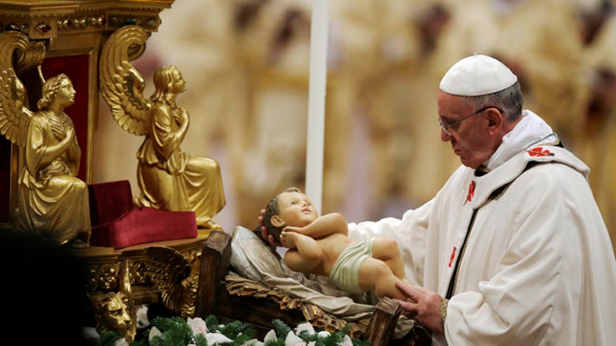 Pope Francis celebrates first Christmas Eve mass at Vatican | Fox News