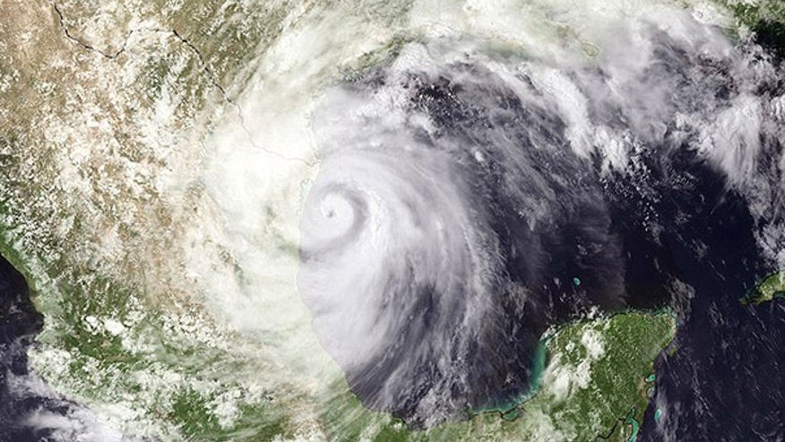 Hurricane Alex nears Mexico on satellite