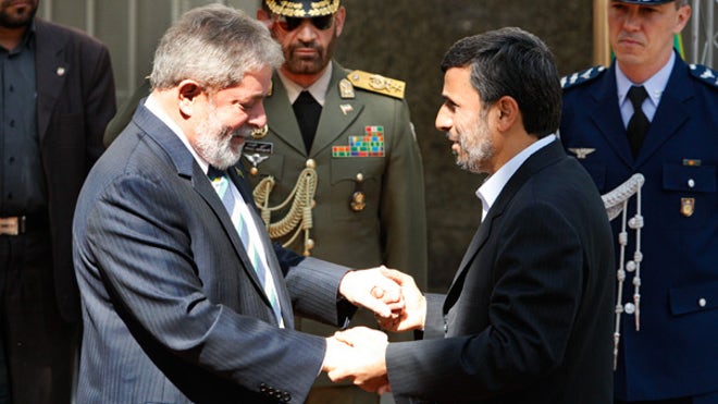 Ahmadinejad and Lula da Silva