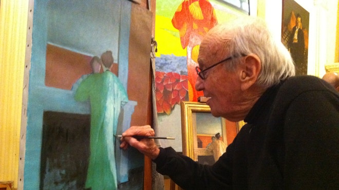 Aaron_Shikler_painting_his_wife