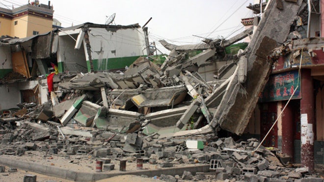 West China quake damage