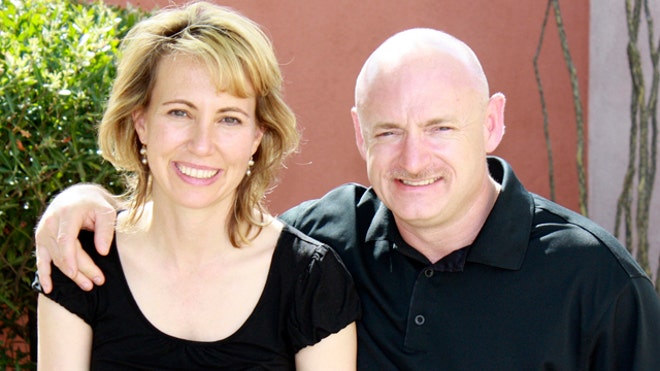 Gabrielle Giffords with her husband, NASA astronaut Mark Kelly