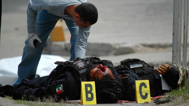 Bodies of Mexico police