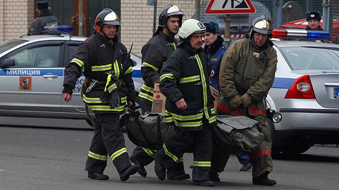 Body carried out of Moscow bombing