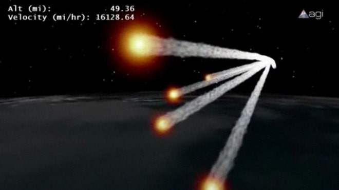 ROSAT satellite reentry animation still