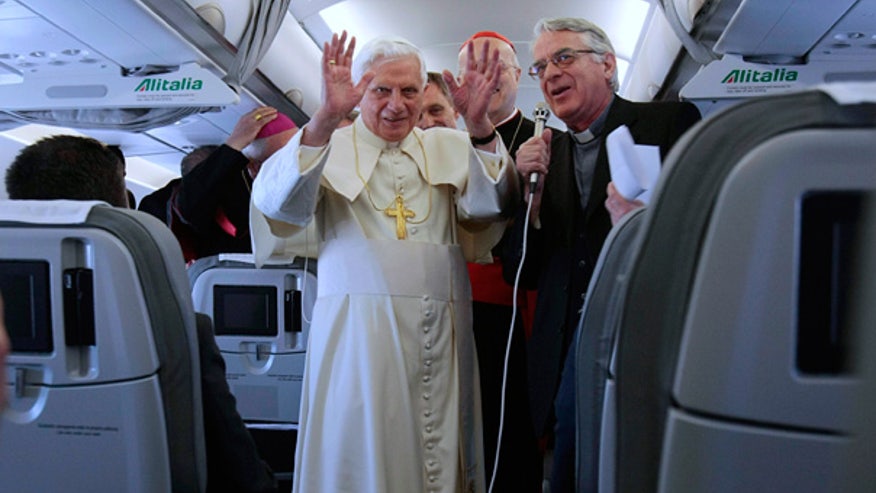 Pope on plane