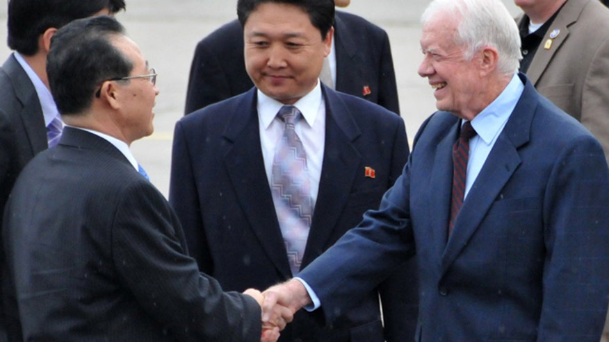 Jimmy Carter Arrives in North Korea