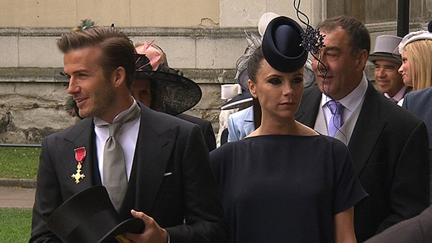 Royal Wedding -- Beckham arrives