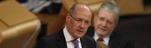An independent Scotland would have a vastly oversized financial sector that would leave it vulnerable to a Cyprus-style banking crisis, Britain's finance ministry says.