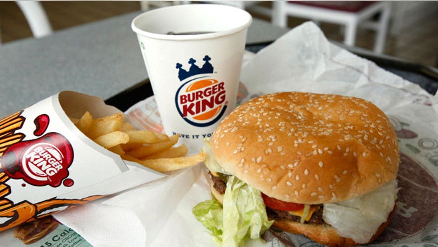 Burger King Meal Burger Fries Drink