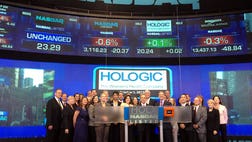 Hologic Inc. marked the start of Breast Cancer Awareness Month at the NASDAQ’s opening bell ceremony Monday. The traveling “Tomo” Coach offered close-up views of the state-of-the-art technology to those passing by in Times Square.