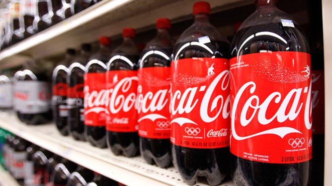 Coca-Cola Soda Bottles at Supermarket