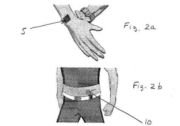 Nokia smartphone tattoo patent